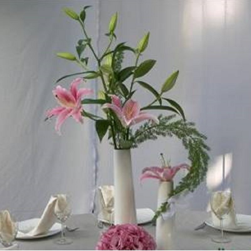 סידורי פרחים לשולחן - הוורוד והירוק (מספר סידורי 3)